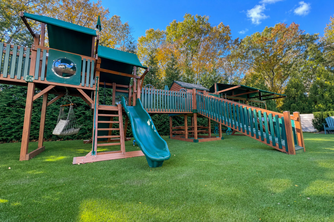 Turf for playgrounds